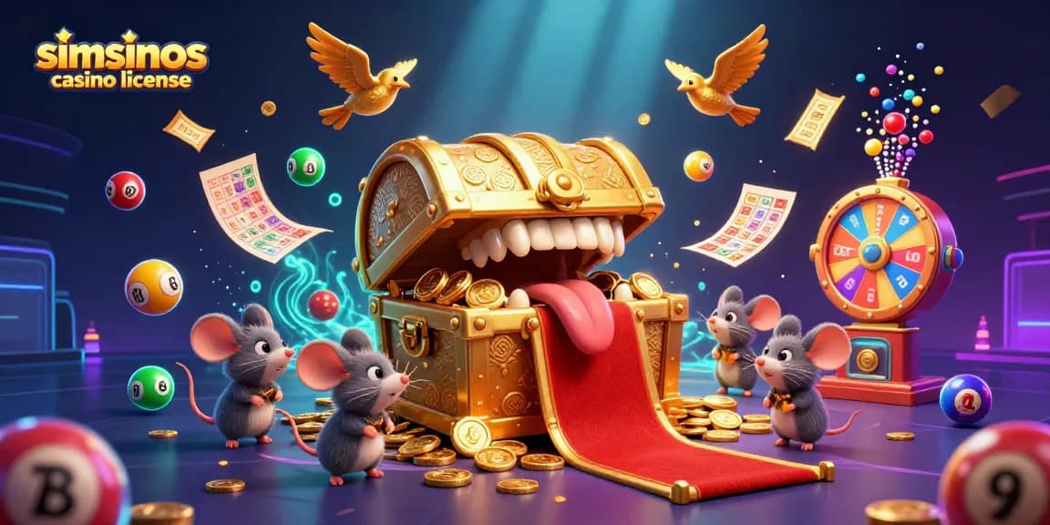 Découvrez la sécurité avec la licence simsinos casino dans une scène enjouée de loteries.