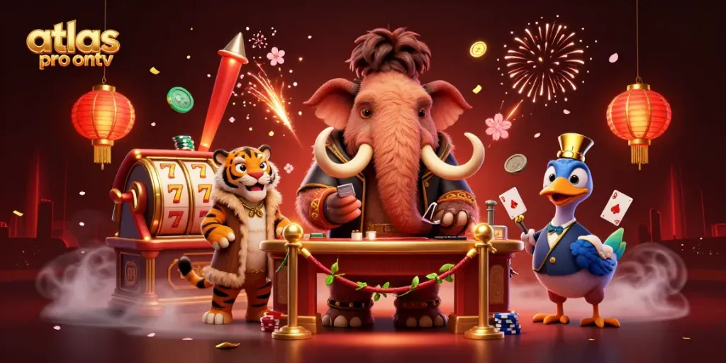 Atlas pro ontv offre une expérience de casino immersive avec un mammouth et un tigre en VIP.